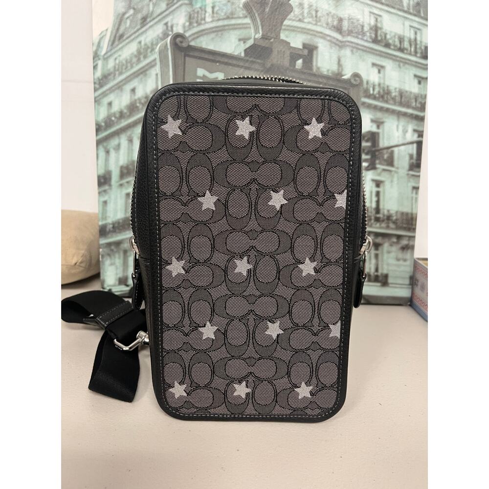 Coach CO929 Sullivan Pack In Signature Jacquard With Star Embroidery